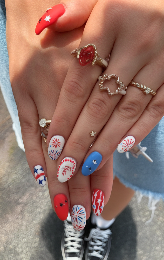 July Nails Color Ideas 2025: Trendy Red, Blue & Summer Designs for Every 4th of July and Wedding