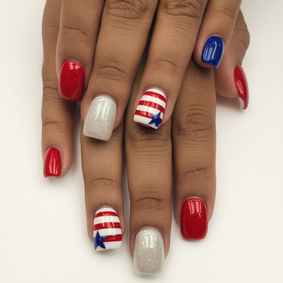 Fourth of July Nails Designs Ideas 2025: Creative Patriotic Nail Art for Summer Parties and Fireworks