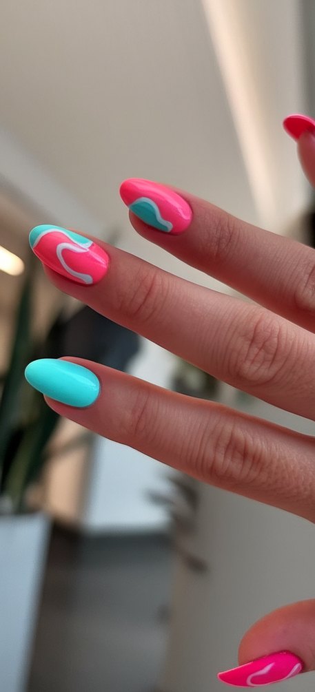 Summer Gel Nail Design Ideas 2025 with Bold Color Combos, Shapes, and Artistic Details