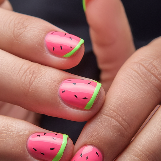 Fresh Watermelon Nails Ideas 2025 That Make Every Summer Outfit Pop with Color and Personality