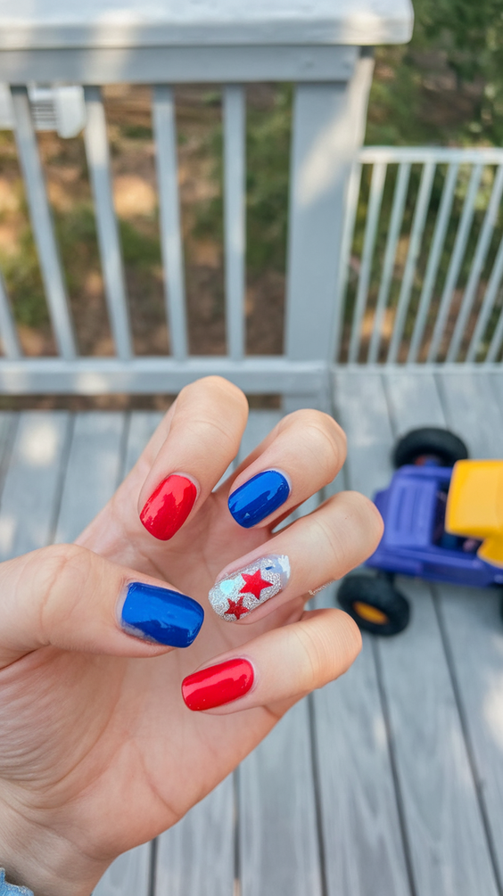 July Nails Ideas 2025: Red, White, and Blue Designs for Summer Inspiration