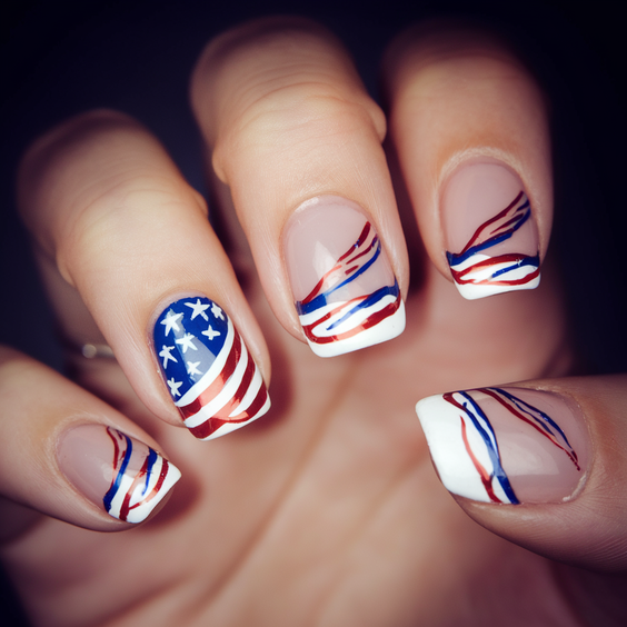 Patriotic Nails Design Ideas 2025: Red, White & Blue Trends for Summer Glamour
