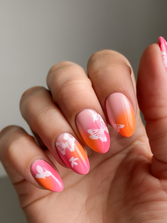 Tropical Sunset and Palm Tree Hawaii Nails Ideas 2025 for Vibrant Summer Vibes
