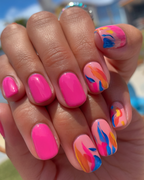 Chic Summer Nails 2025: Short Styles with Glossy Pastels and Easy Polygel Looks