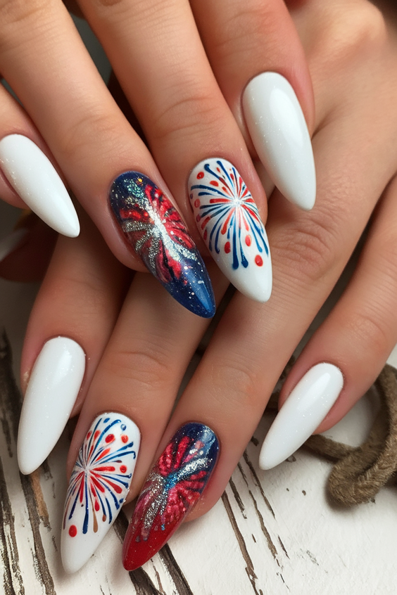 Patriotic Nails Design Ideas 2025: Red, White & Blue Trends for Summer Glamour
