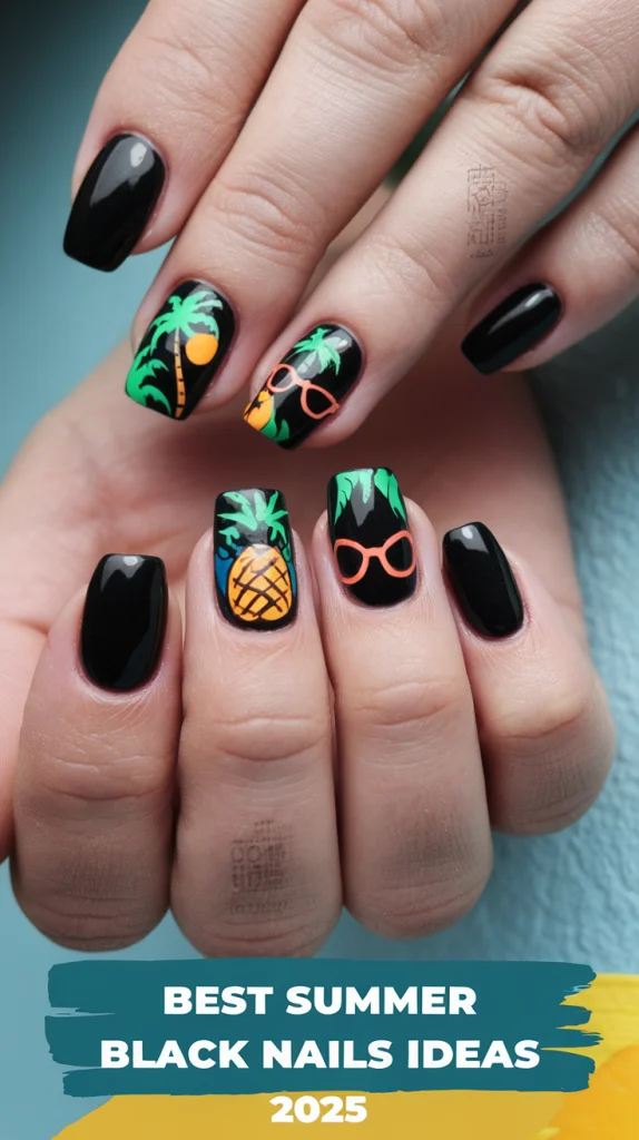 Summer Black Nails Ideas 2025 That Are Short, Trendy, and Totally Wearable for All Skin Tones