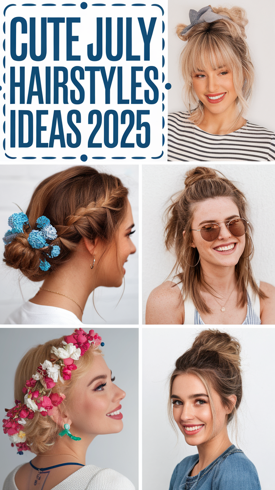 July Hairstyles Ideas 2025: Effortless Braids, Buns, and Creative Looks for Summer Inspiration