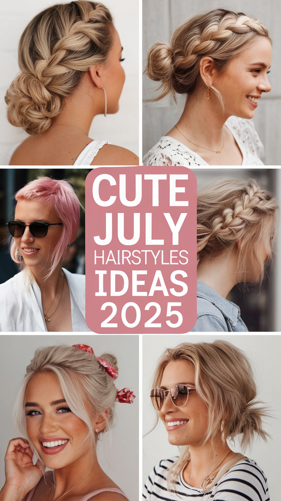 July Hairstyles Ideas 2025: Effortless Braids, Buns, and Creative Looks for Summer Inspiration