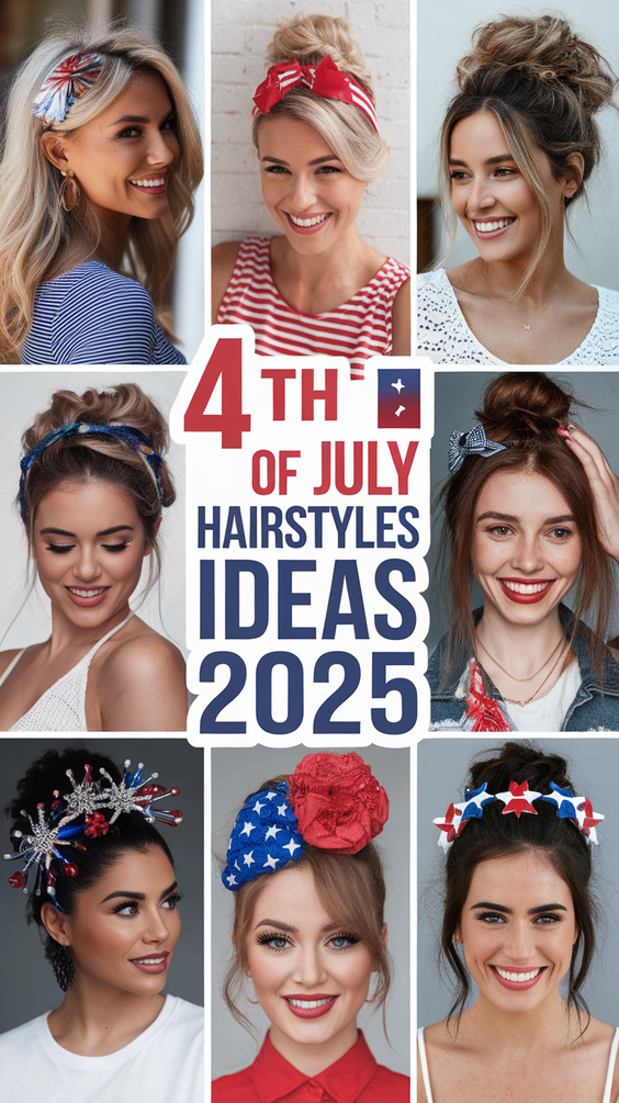 Festive 4th of July Hairstyles Ideas 2025 to Shine at Barbecues, Parades, and Fireworks Shows