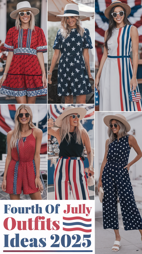 Fourth of July Outfits Ideas 2025: Trendsetting Women’s Street Style Patriotic Looks for Every Parade