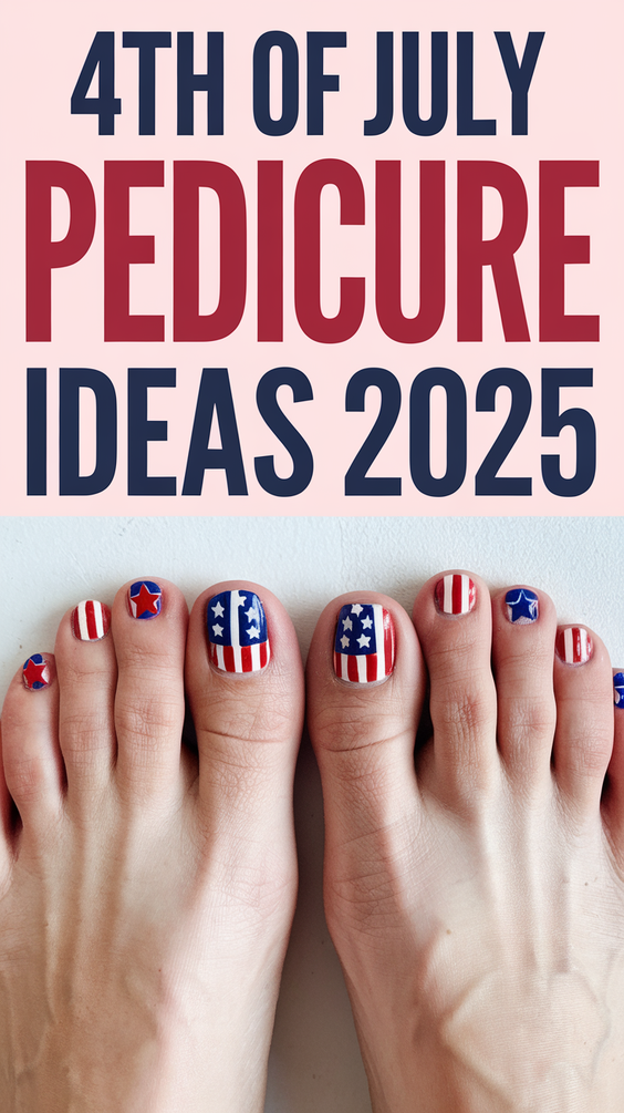 4th of July Pedicure Ideas 2025: Patriotic Designs for Your Summer Toes