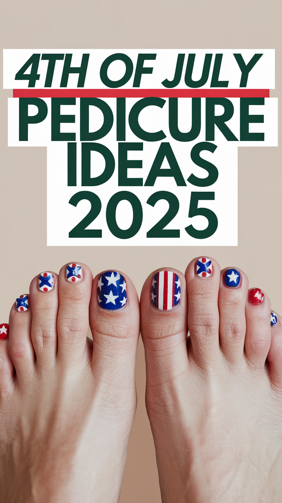 4th of July Pedicure Ideas 2025: Patriotic Designs for Your Summer Toes