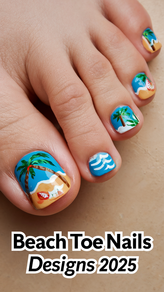 Beach Toe Nails Ideas 2025: Top Summer Vacation Designs, Colors, and Trends for Holiday Pedicures