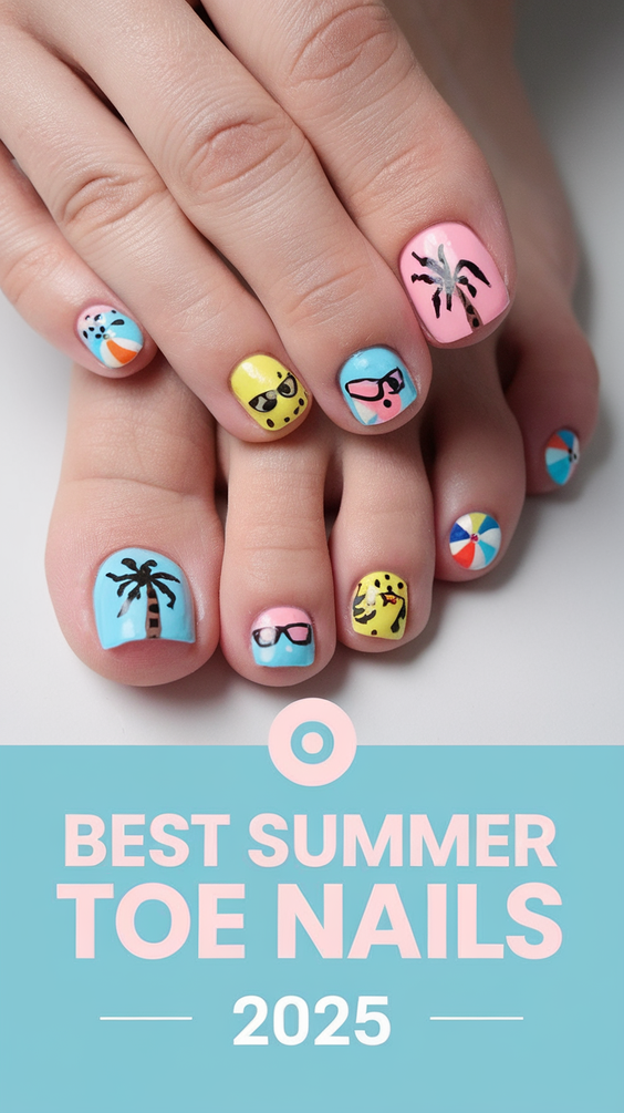 Summer Toe Nails Ideas 2025 That Pop with Color and Style for Beach and Vacation-Ready Looks