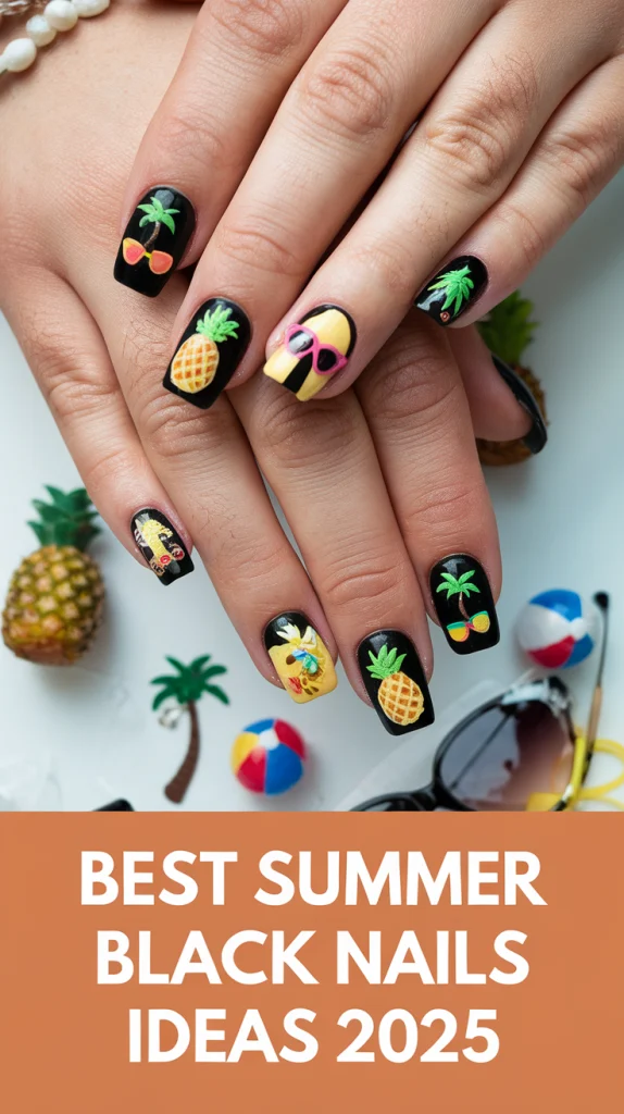 Summer Black Nails Ideas 2025 That Are Short, Trendy, and Totally Wearable for All Skin Tones