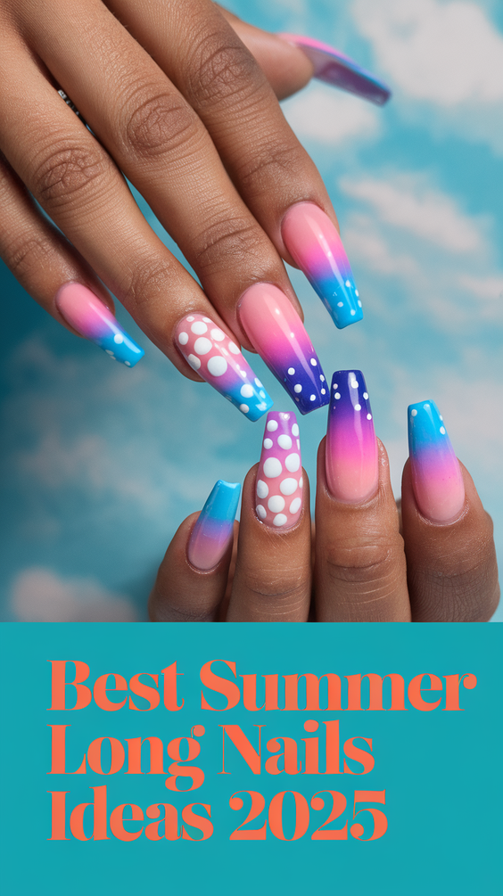 Summer Long Nails Ideas 2025: Stunning Acrylic and Gel x Looks in Almond, Square, and Stilleto Styles