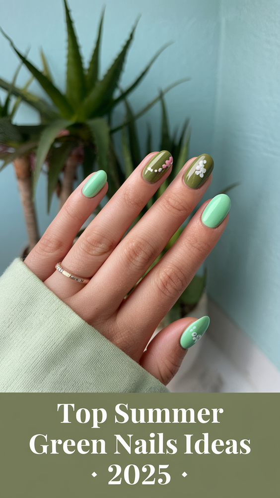 Summer Green Nails Ideas 2025: Bold Designs, Pretty Art, Simple Square, Neon Colors, and Almond Shape Trends