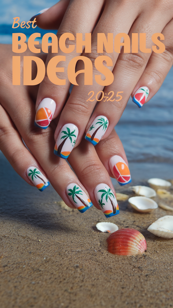 Beach Nails Ideas 2025: Trendy Designs Inspired by Waves, Shells, and Tropical Escapes