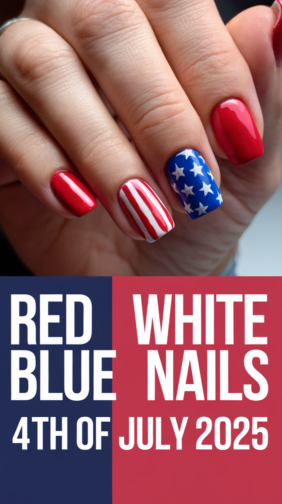 Red White Blue Nails – 4th of July 2025 Inspiration for Patriotic Manicures and Top Outfit Ideas