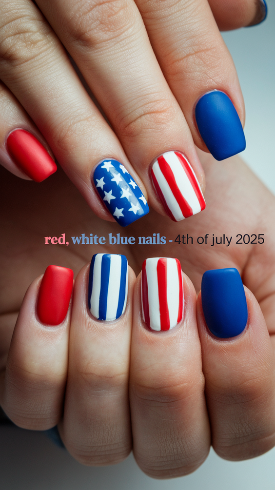 Red White Blue Nails – 4th of July 2025 Inspiration for Patriotic Manicures and Top Outfit Ideas
