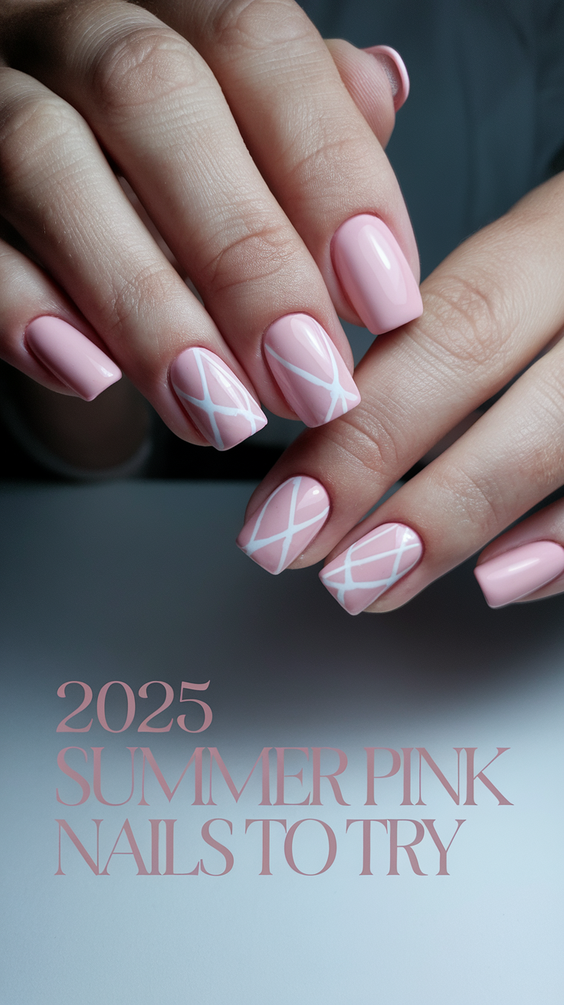 Summer Pink Nails Ideas 2025 to Match Your Skirt Outfit and Solid Gel Toenails for Vacation