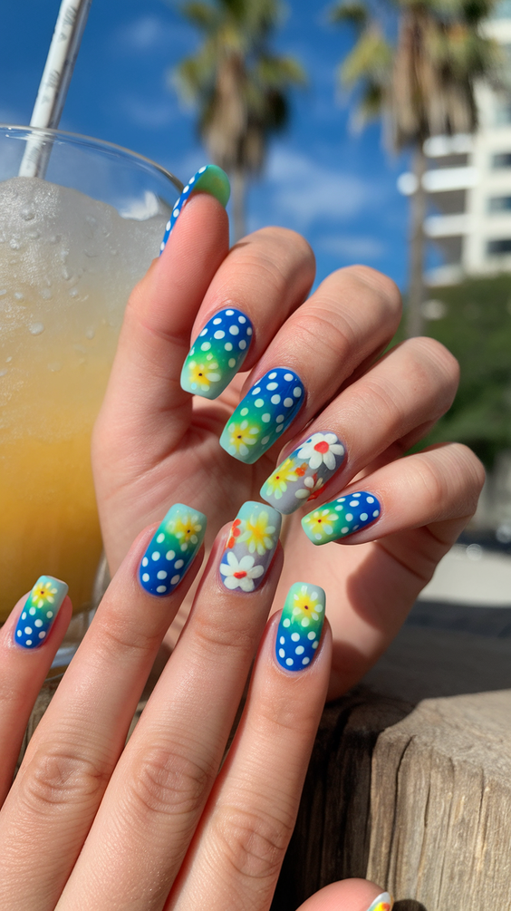 Summer Gel Nail Design Ideas 2025 with Bold Color Combos, Shapes, and Artistic Details