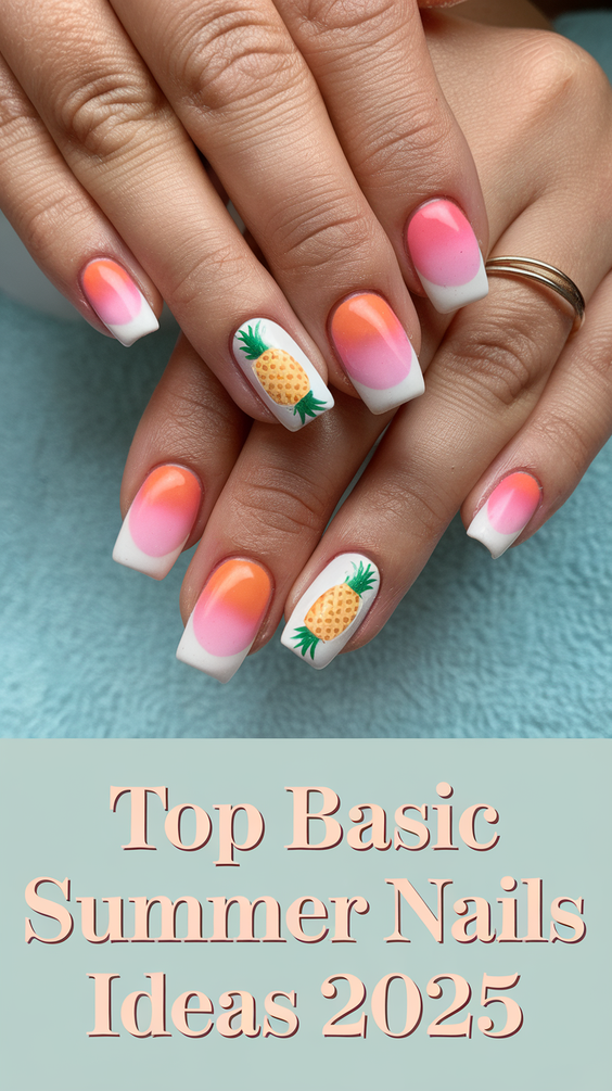Basic Summer Nails Ideas 2025: Almond, Square, Neon, Solid & Simple Designs for Spring/Summer Fun