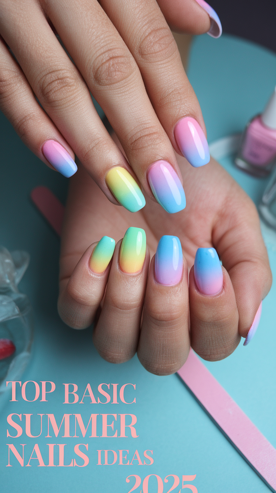 Basic Summer Nails Ideas 2025: Almond, Square, Neon, Solid & Simple Designs for Spring/Summer Fun