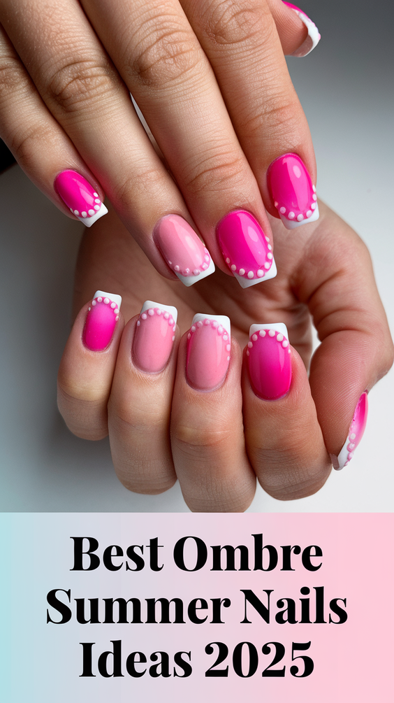 Bright Ombre Summer Nails Ideas 2025: Hot Pink, Pastel & Neon Colors for Holidays, Brunettes, and Gel Looks