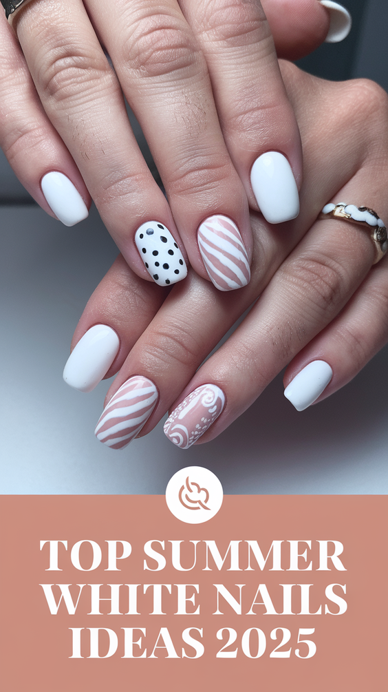 Summer White Nails Ideas 2025: Elegant Square and Almond Styles for Every Skin Tone