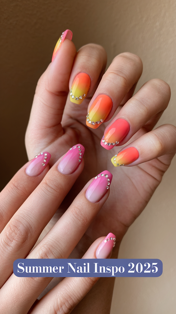 Bright Summer Nail Inspo 2025 with Bold Neon Colors and Pastel Florals for All Nail Shapes