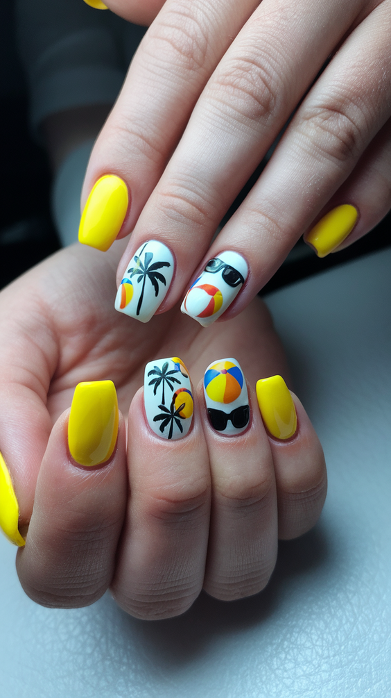 Vivid Neon Yellow Summer Nails Ideas 2025 for Every Skin Tone and Style