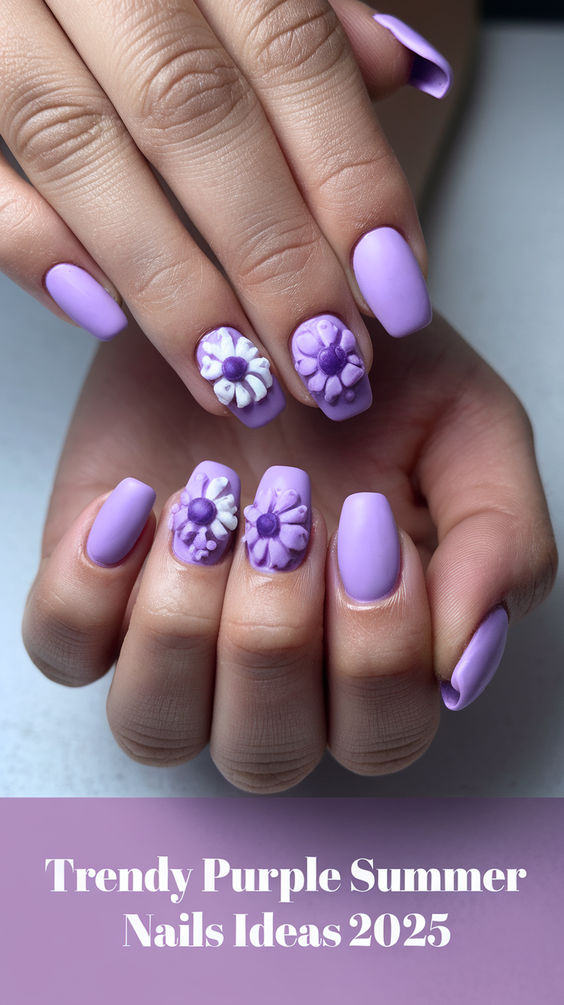Purple Summer Nails Ideas 2025: Chic Designs for Every Outfit, Mood, and Skirt Outfit This Season