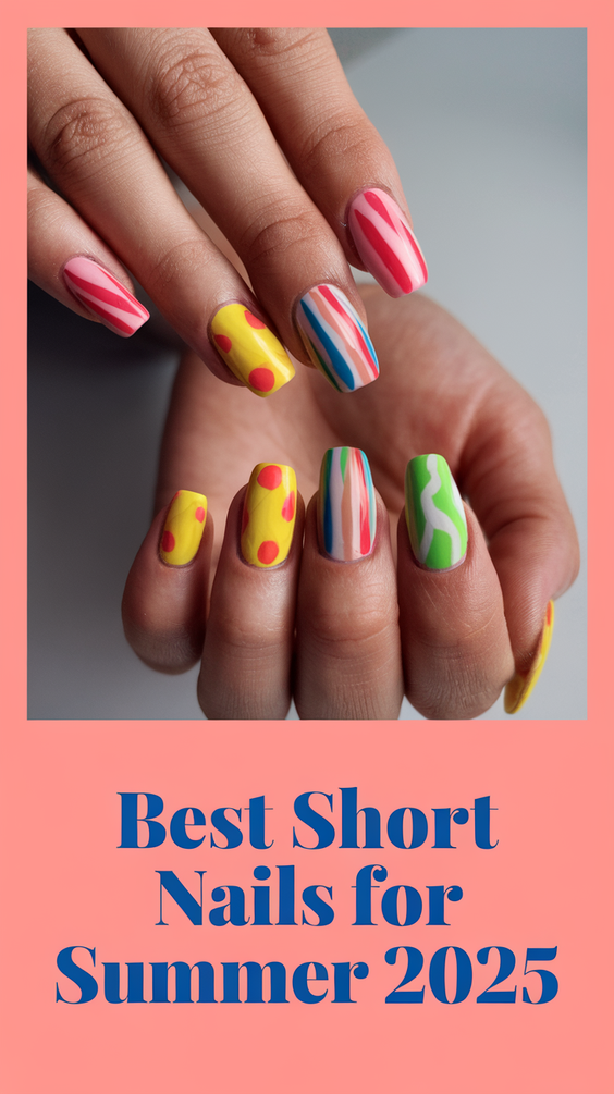 Chic Summer Nails 2025: Short Styles with Glossy Pastels and Easy Polygel Looks