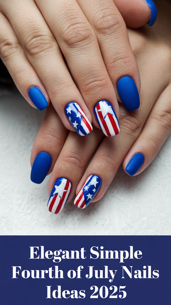 Simple Fourth of July Nails Ideas 2025 for Easy Patriotic Manicures at Home This Independence Day