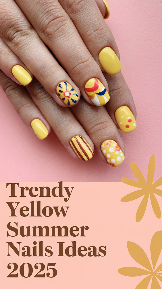 Vivid Neon Yellow Summer Nails Ideas 2025 for Every Skin Tone and Style