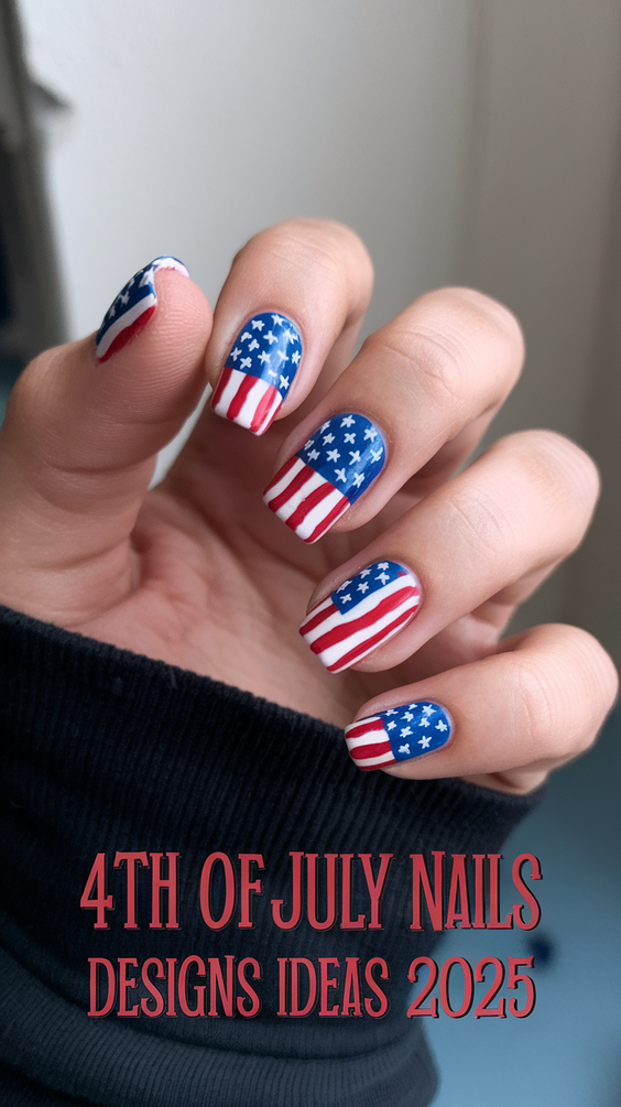 Fourth of July Nails Designs Ideas 2025: Creative Patriotic Nail Art for Summer Parties and Fireworks