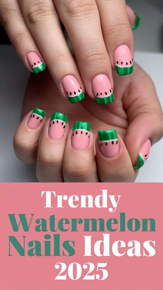 Fresh Watermelon Nails Ideas 2025 That Make Every Summer Outfit Pop with Color and Personality
