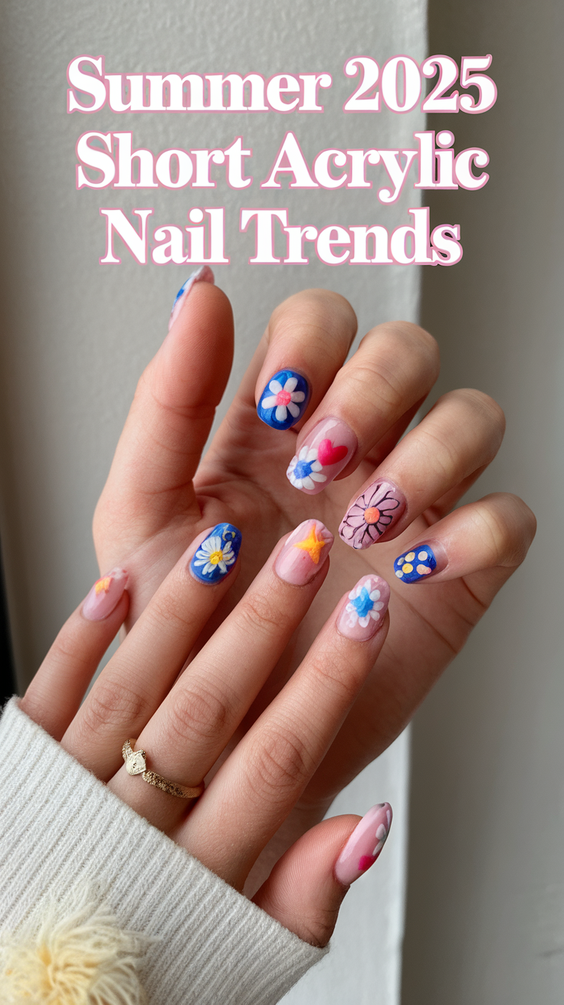 Summer Short Acrylic Nails Ideas 2025: Bright Colors, Neon Art, and Trendy Simple Designs for Hot Weather