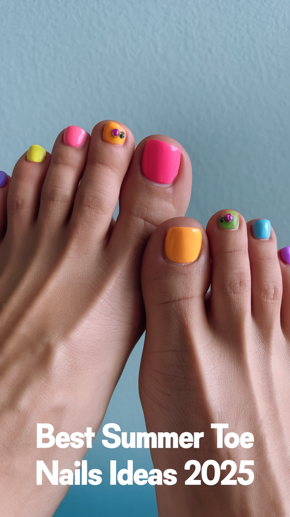 Summer Toe Nails Ideas 2025 That Pop with Color and Style for Beach and Vacation-Ready Looks