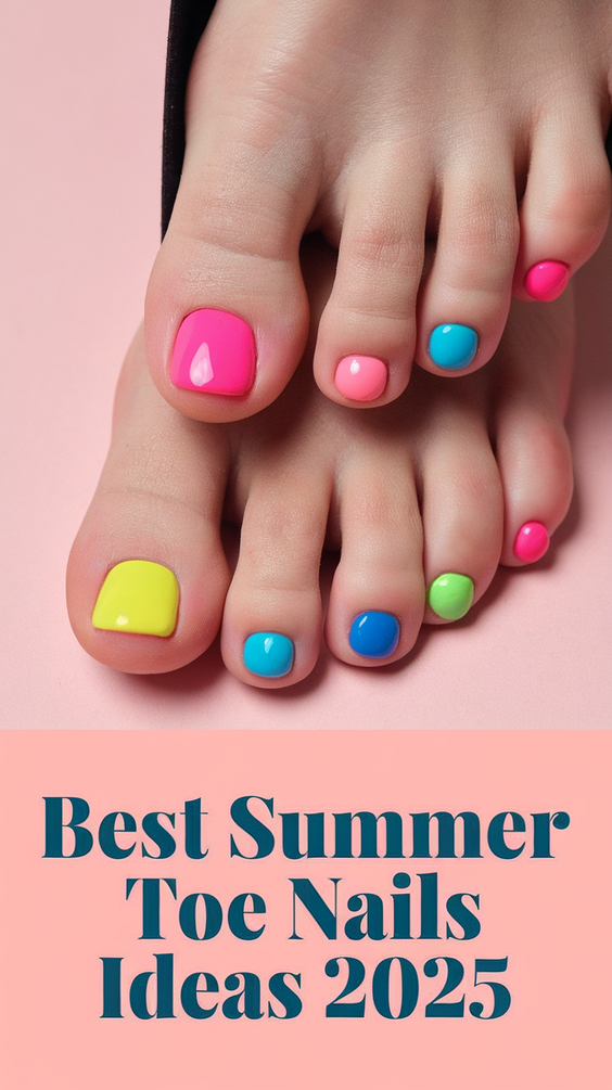 Summer Toe Nails Ideas 2025 That Pop with Color and Style for Beach and Vacation-Ready Looks