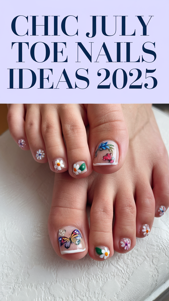 July Toe Nails Ideas 2025: Patriotic, Neon, and Simple Fourth Designs for Summer Pedicures