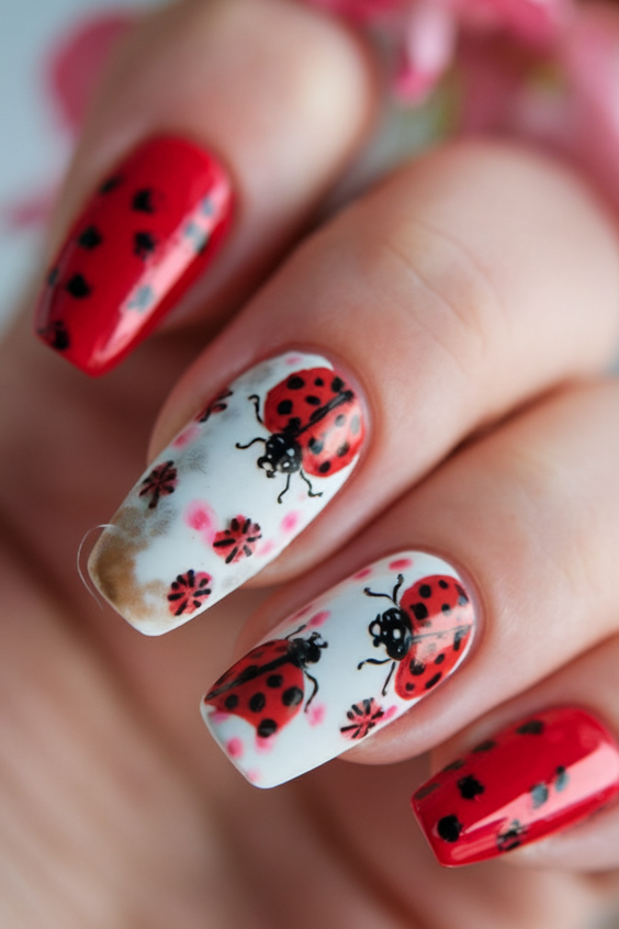 Bold End of Summer Nails Ideas 2025 with Almond French, Acrylic Pink, and Vibrant Gel Colors