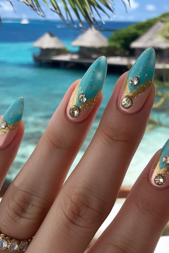 Ocean Vibe Nails Ideas 2025: Fresh Designs for a Simple, Chic, and Blue-Inspired Summer Manicure
