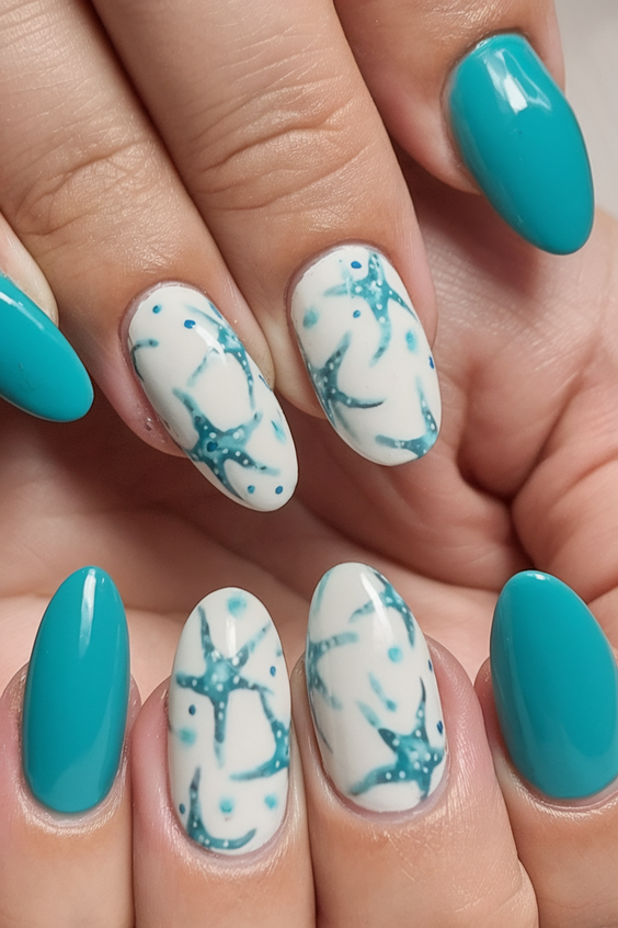Ocean Vibe Nails Ideas 2025: Fresh Designs for a Simple, Chic, and Blue-Inspired Summer Manicure