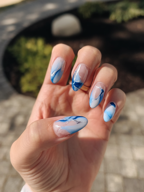 Ocean Vibe Nails Ideas 2025: Fresh Designs for a Simple, Chic, and Blue-Inspired Summer Manicure