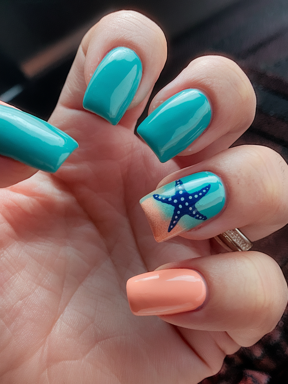 Ocean Vibe Nails Ideas 2025: Fresh Designs for a Simple, Chic, and Blue-Inspired Summer Manicure