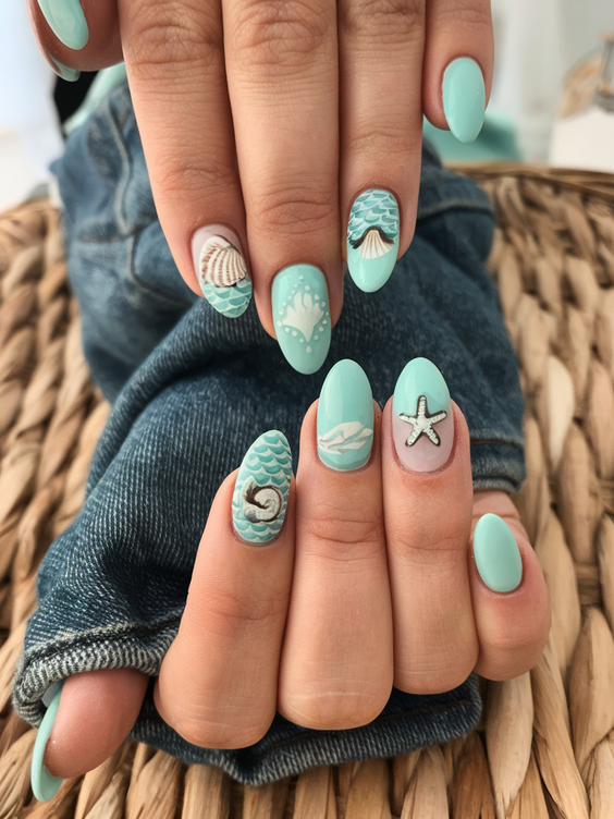 Ocean Vibe Nails Ideas 2025: Fresh Designs for a Simple, Chic, and Blue-Inspired Summer Manicure