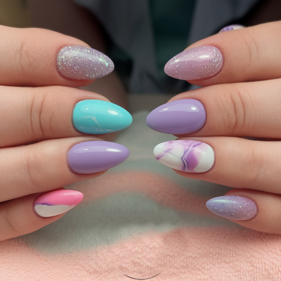 Cotton Candy Chrome Nails: The Prettiest Pink, Blue, and White Designs for Almond and Square Nails 2025