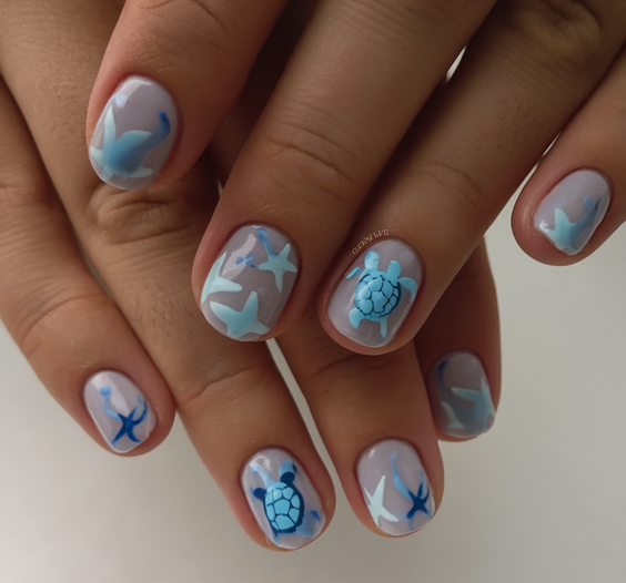 Ocean Vibe Nails Ideas 2025: Fresh Designs for a Simple, Chic, and Blue-Inspired Summer Manicure